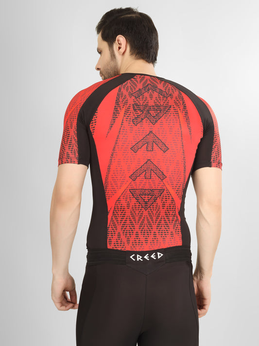 Creed Men's Short Sleeve Compression Top - SAF Design (Rash Guard)