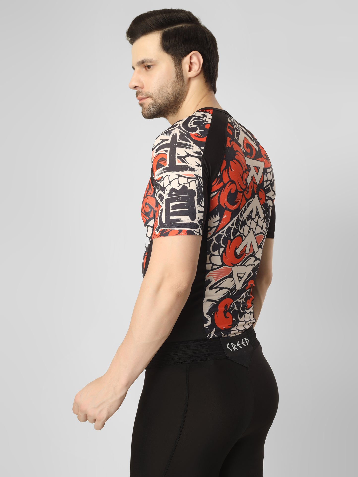 Creed Men's Short Sleeve Compression Top - Bushido Design