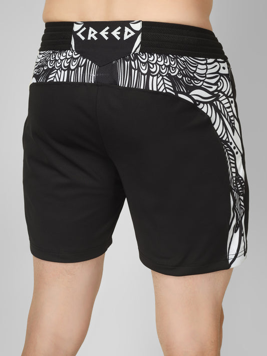Leo Training Shorts – Twin Eagles (Black/White)