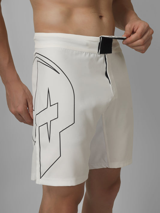 Draco Fight Shorts – White