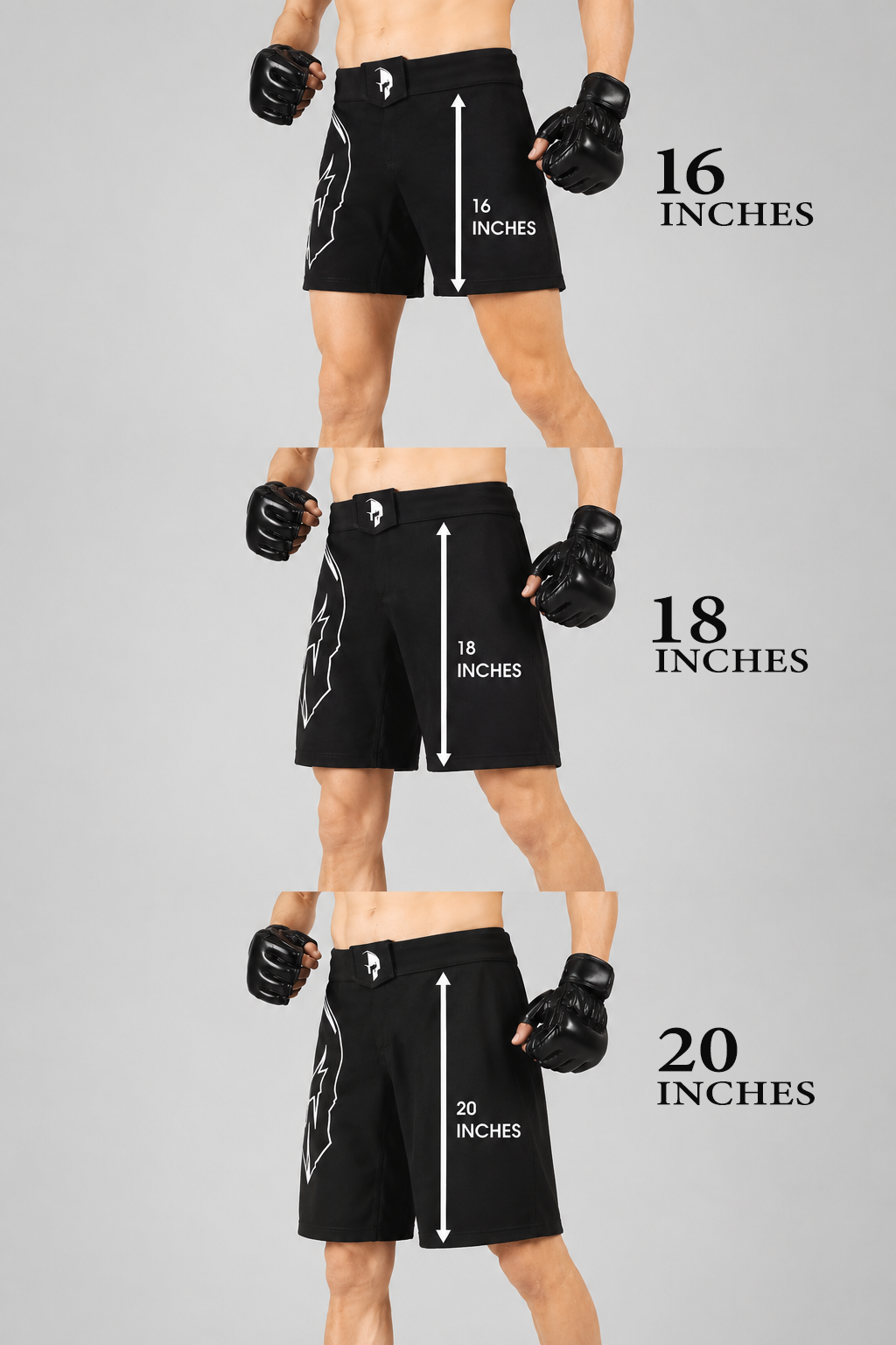 Creed Spartan Fight Shorts - Leviathan Design ( MMA, MUAY THAI, KICK BOXING, BOXING, BJJ )