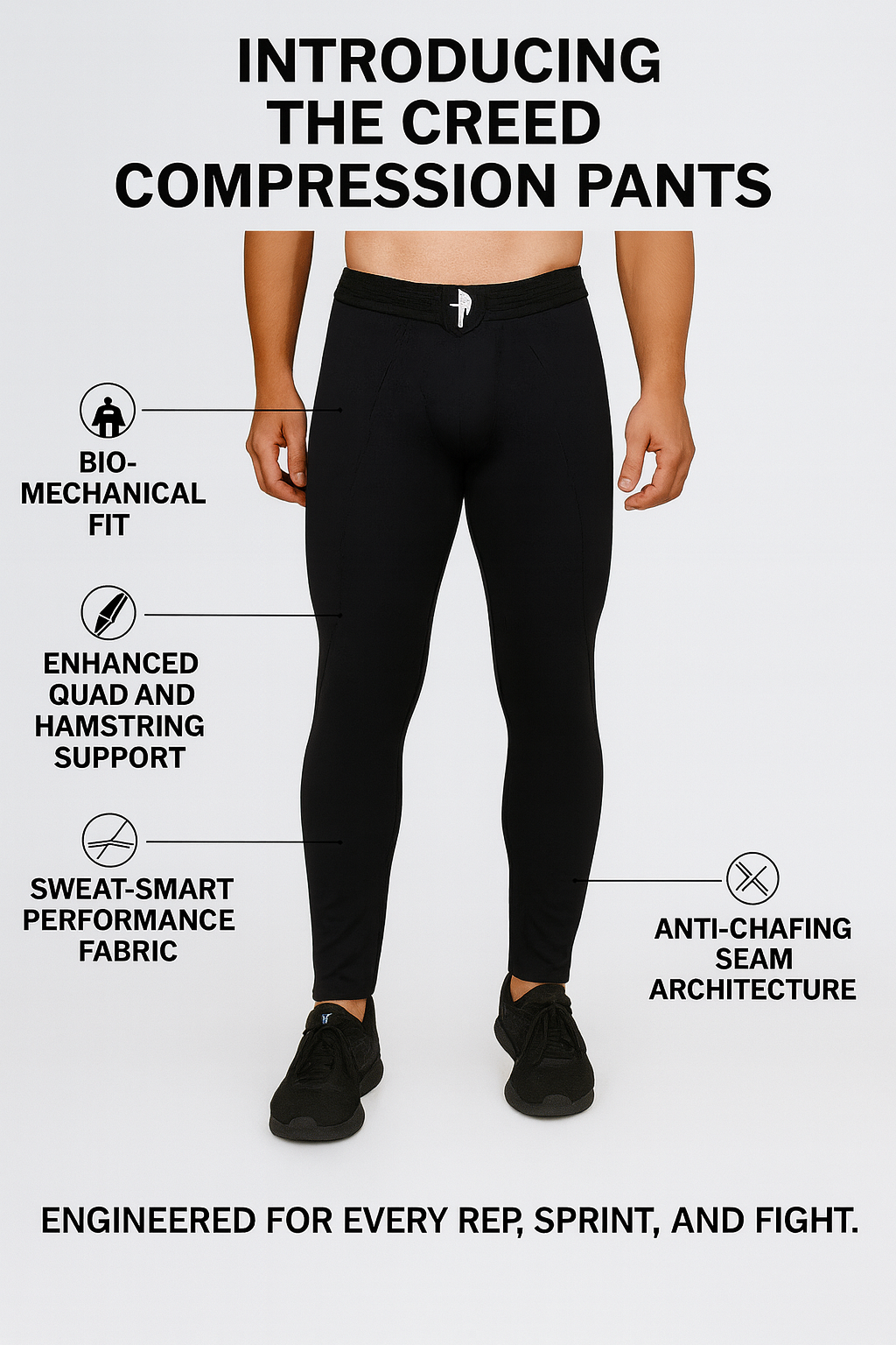 Creed Men's Compression Pants - TĀ MOKO Design (Rash Guard)