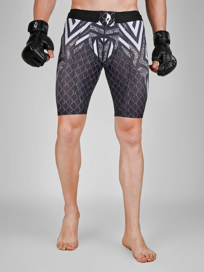 Creed Men's Compression Shorts - Tribal Warrior Design (Rash Guard)