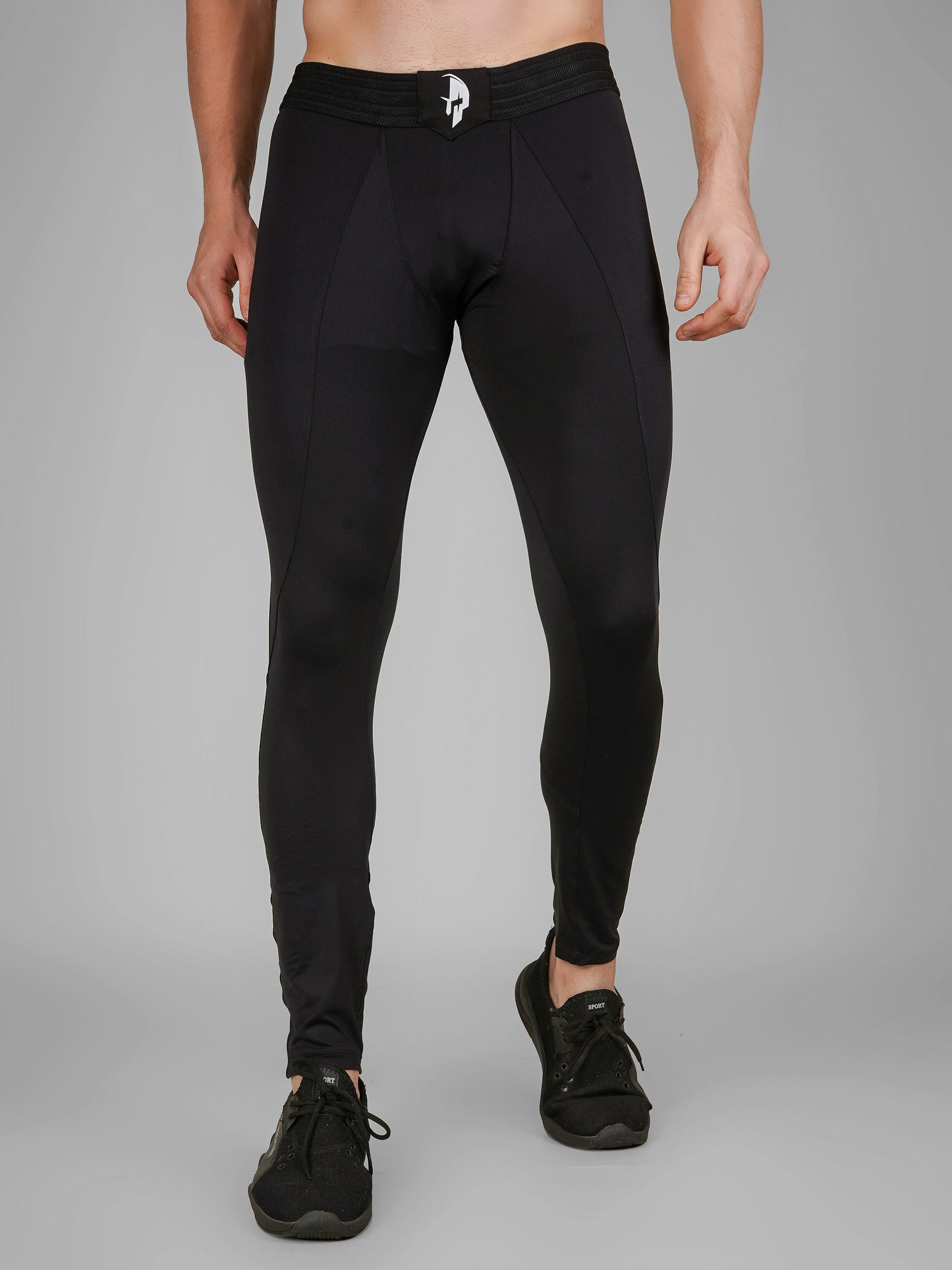 Creed Men's Compression Pants - Basic Solid Black (Rash Guard)