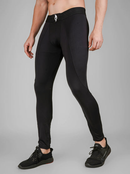 Creed Men's Compression Pants - Basic Solid Black (Rash Guard)