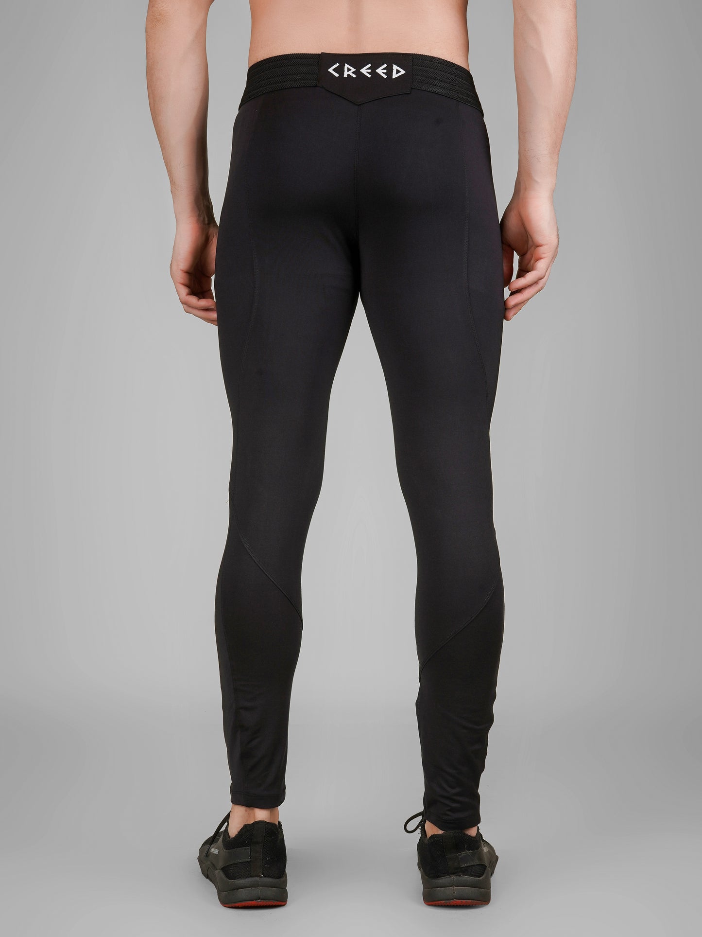 Creed Men's Compression Pants - Basic Solid Black (Rash Guard)