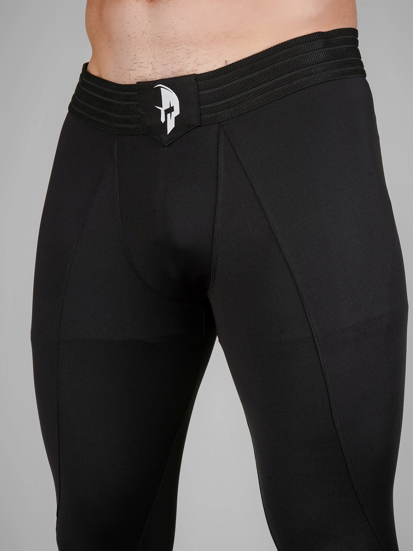 Creed Men's Compression Pants - Basic Solid Black (Rash Guard)