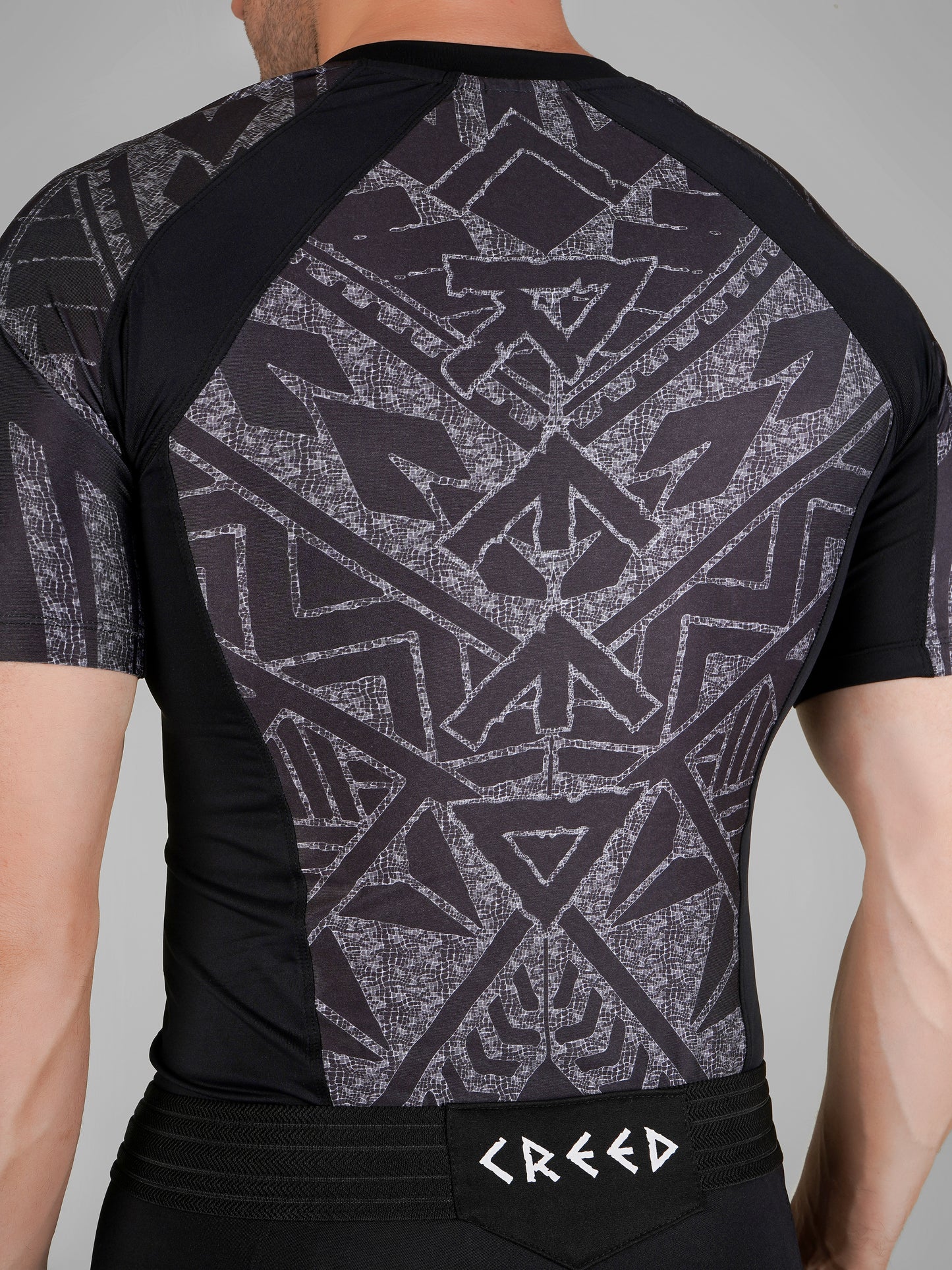 Creed Men's Short Sleeve Compression Top - TĀ MOKO Design (Rash Guard)