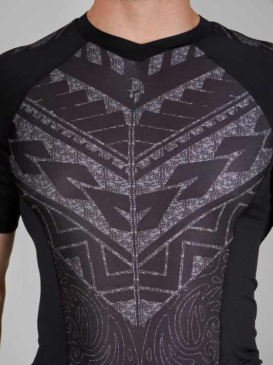 Creed Men's Short Sleeve Compression Top - TĀ MOKO Design (Rash Guard)