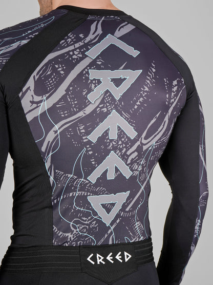 Creed Men's Full Sleeve Compression Top - Leviathan Design (Rash Guard)