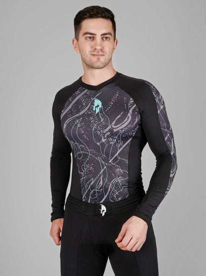 Creed Men's Full Sleeve Compression Top - Leviathan Design (Rash Guard)