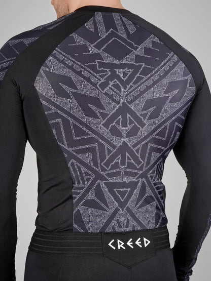 Creed Men's Full Sleeve Compression Top - TĀ MOKO Design (Rash Guard)