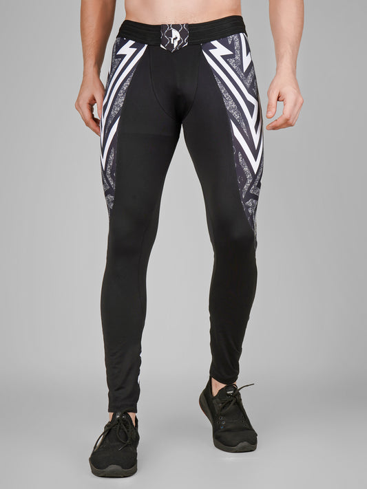 Creed Men's Compression Pants - Tribal Warrior Design (Rash Guard)