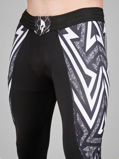 Creed Men's Compression Pants - Tribal Warrior Design (Rash Guard)