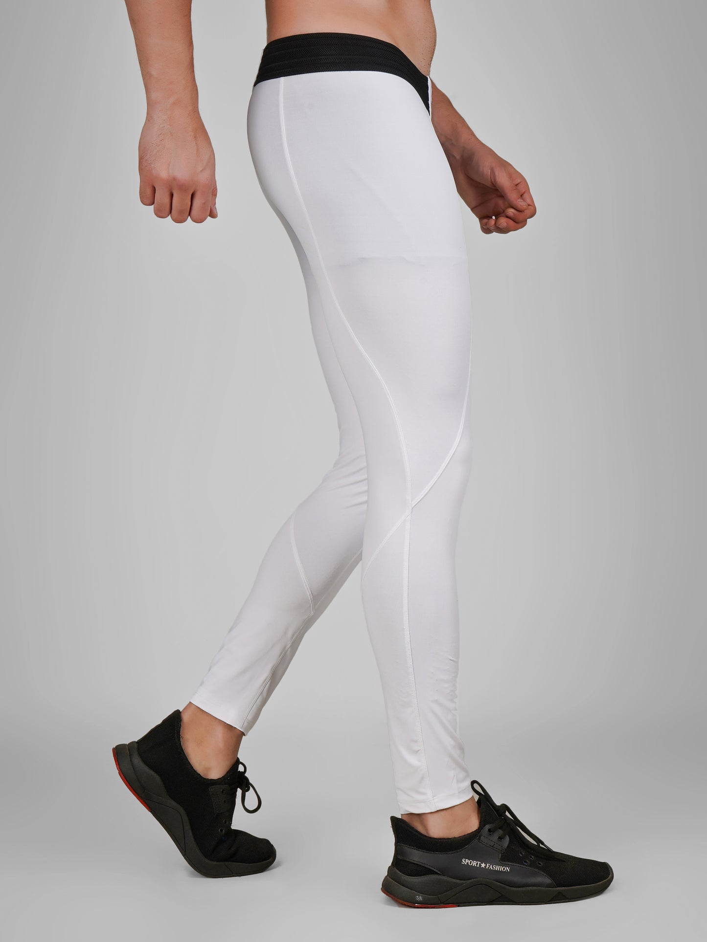 Creed Men's Compression Pants - Basic Solid White (Rash Guard)