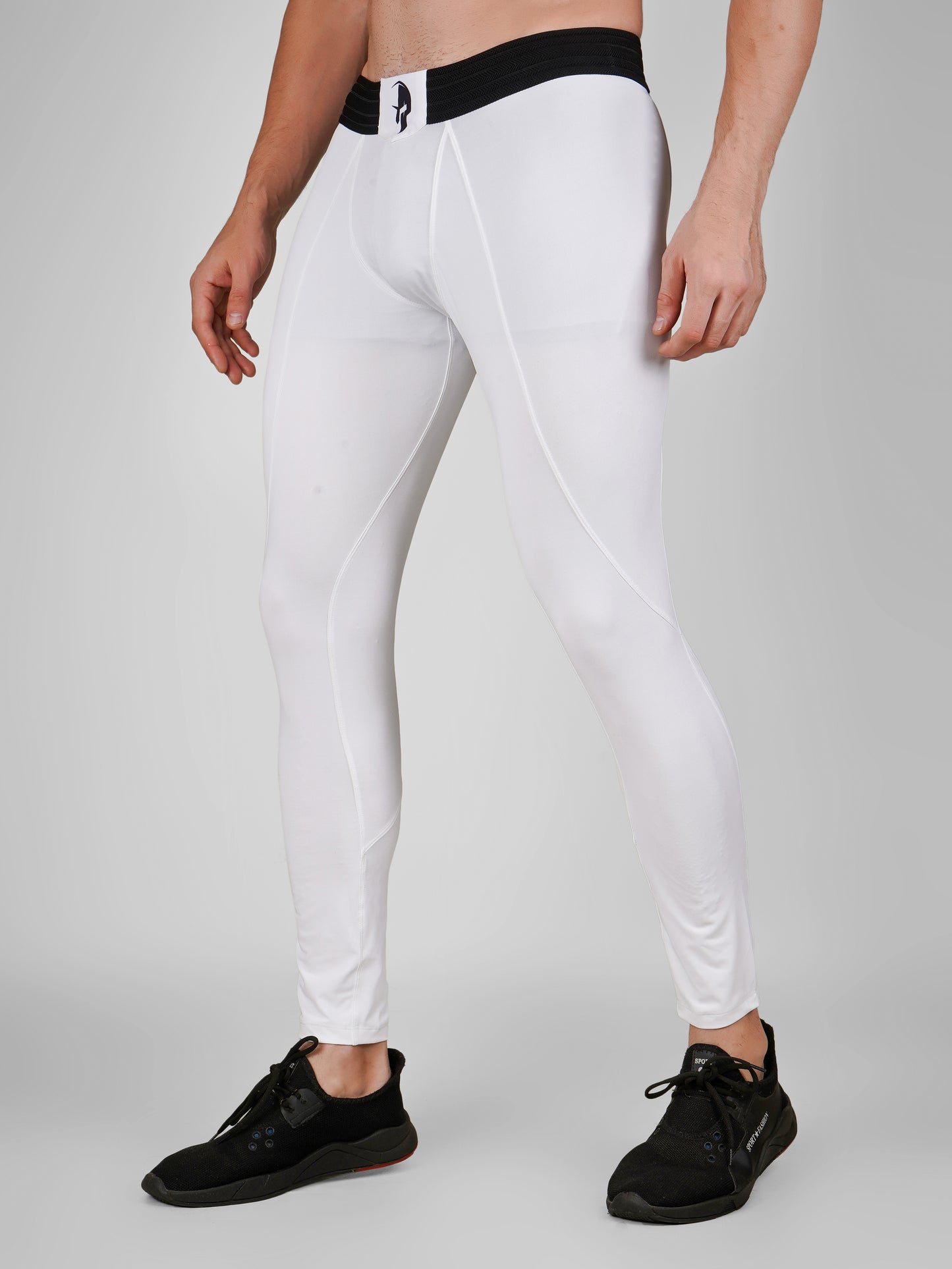 Creed Men's Compression Pants - Basic Solid White (Rash Guard)