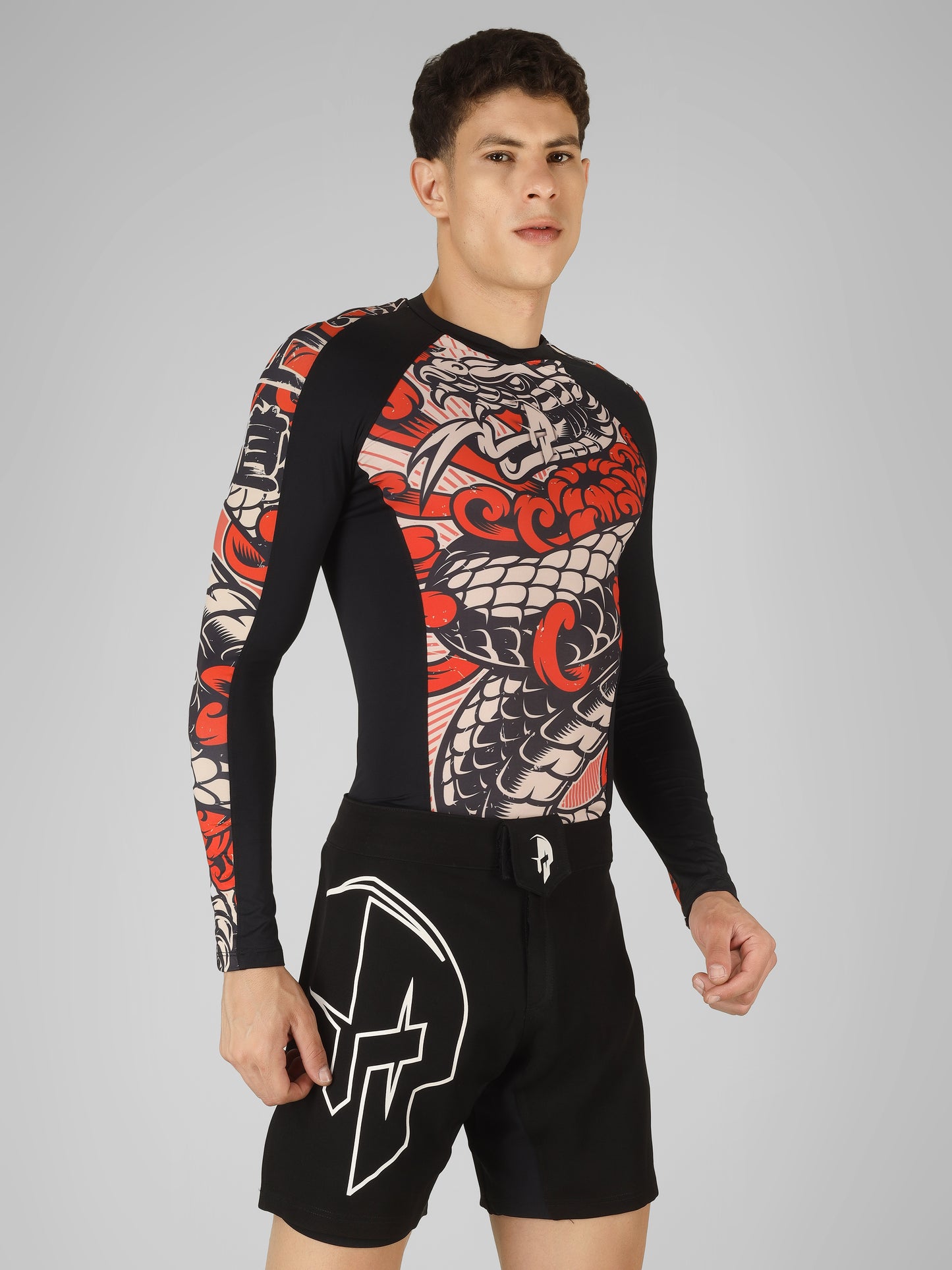 Creed Men's Full Sleeve Compression Top -Bushido Design (Rash Guard)