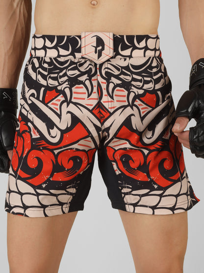 Creed Spartan Fight Shorts - Bushido Design ( MMA, MUAY THAI, KICK BOXING, BOXING, BJJ )
