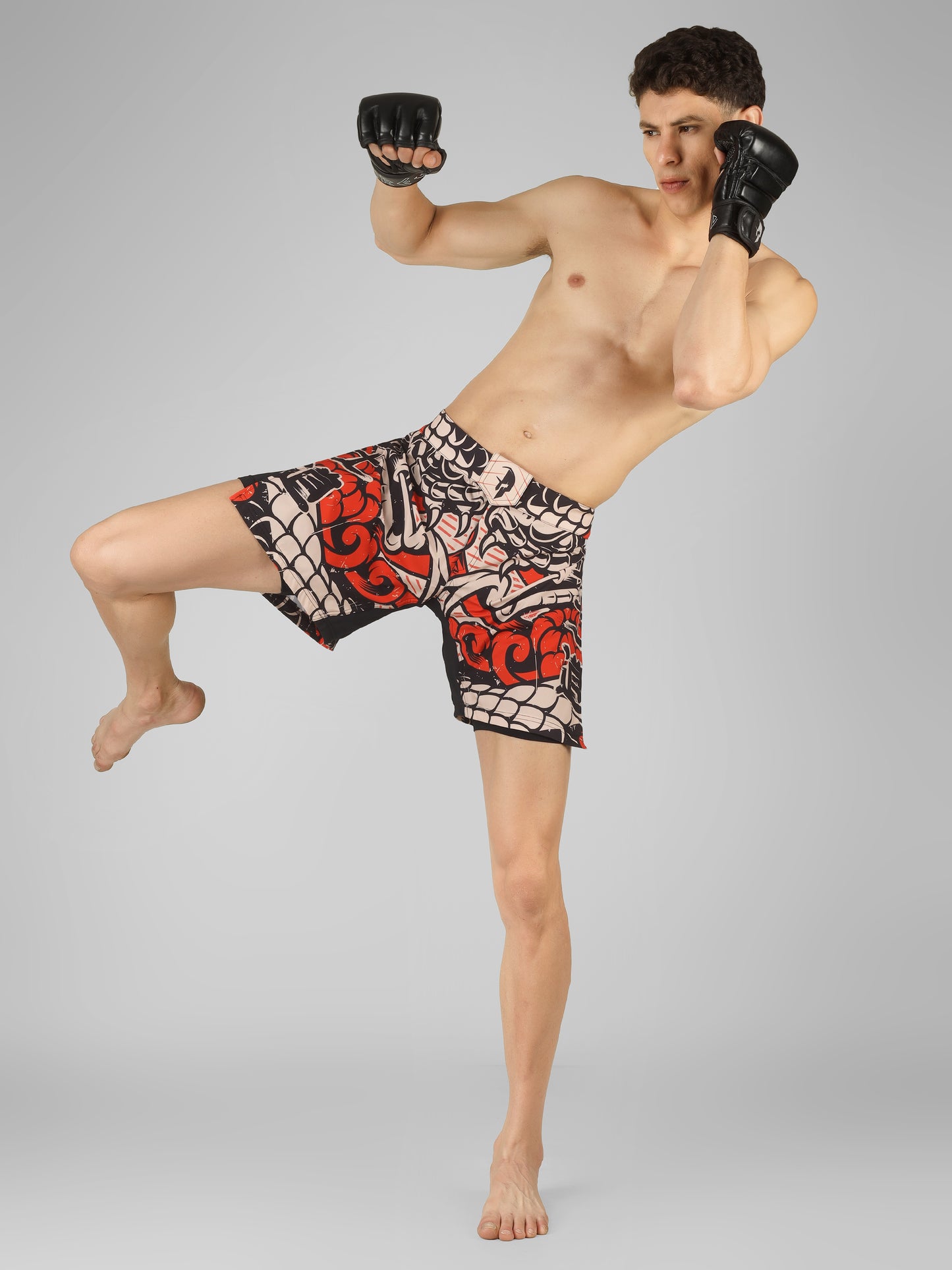 Creed Spartan Fight Shorts - Bushido Design ( MMA, MUAY THAI, KICK BOXING, BOXING, BJJ )