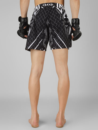 Creed Spartan Fight Shorts - T-Warrior Design ( MMA, MUAY THAI, KICK BOXING, BOXING, BJJ )