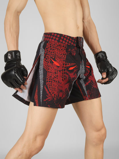 Creed Spartan Fight Shorts - Blood Oath ( MMA, MUAY THAI, KICK BOXING, BOXING, BJJ )