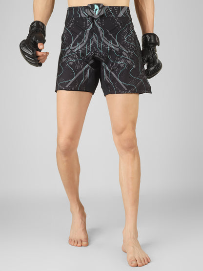 Creed Spartan Fight Shorts - Leviathan Design ( MMA, MUAY THAI, KICK BOXING, BOXING, BJJ )