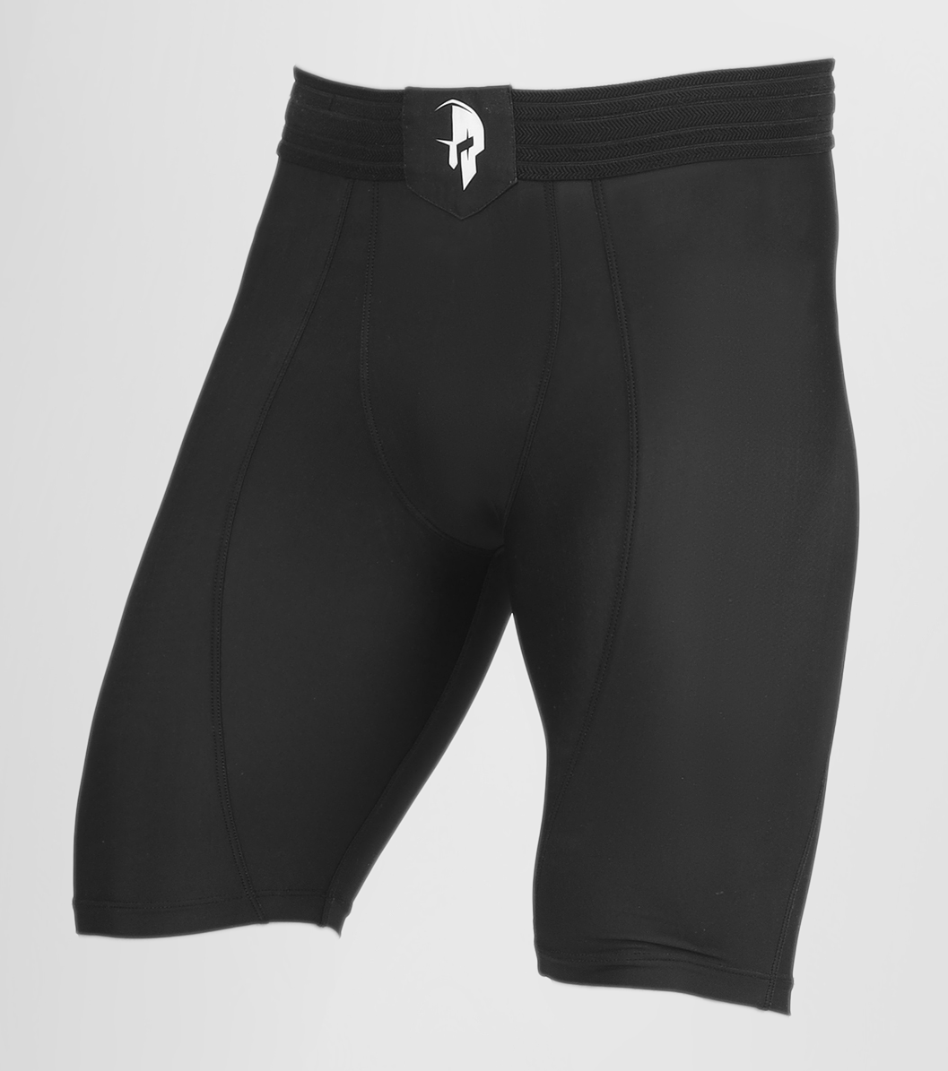 Creed Men's Compression Shorts - Basic Solid Black (Rash Guard)