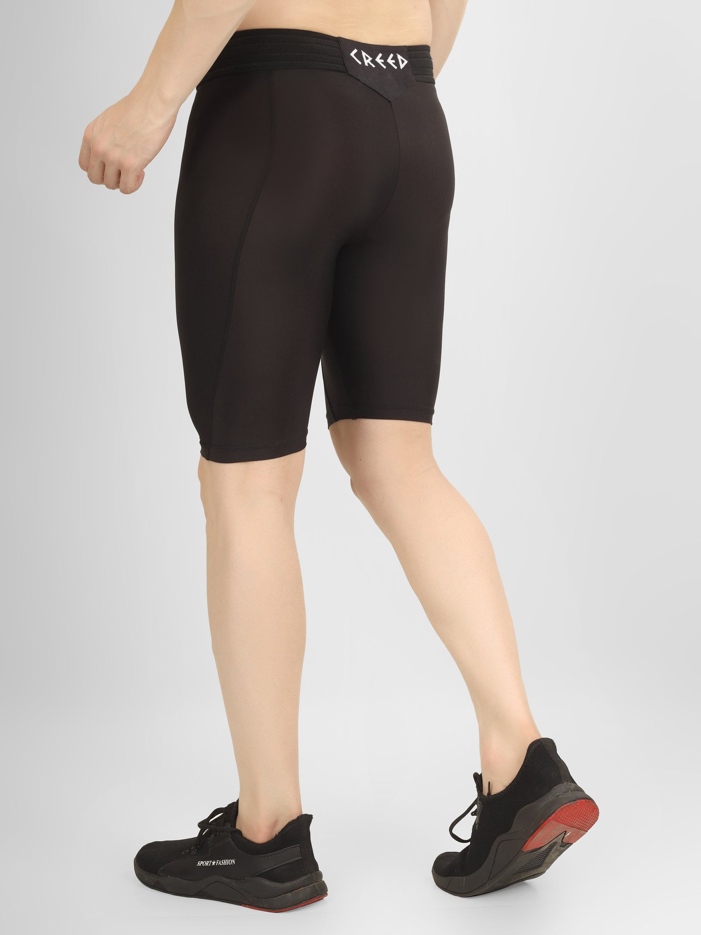 Creed Men's Compression Shorts - Basic Solid Black (Rash Guard)