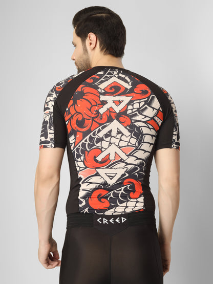 Creed Men's Short Sleeve Compression Top - Bushido Design