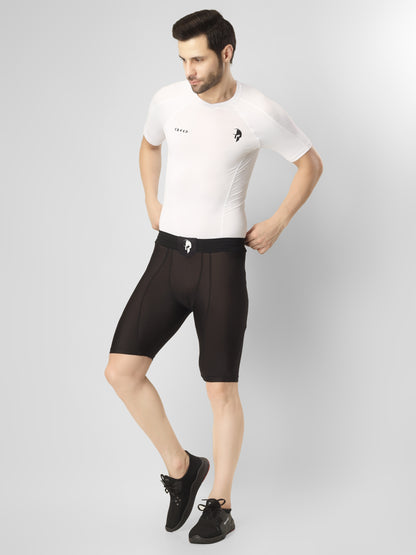 Creed Men's Short Sleeve Compression Top - Basic Solid White (Rash Guard)