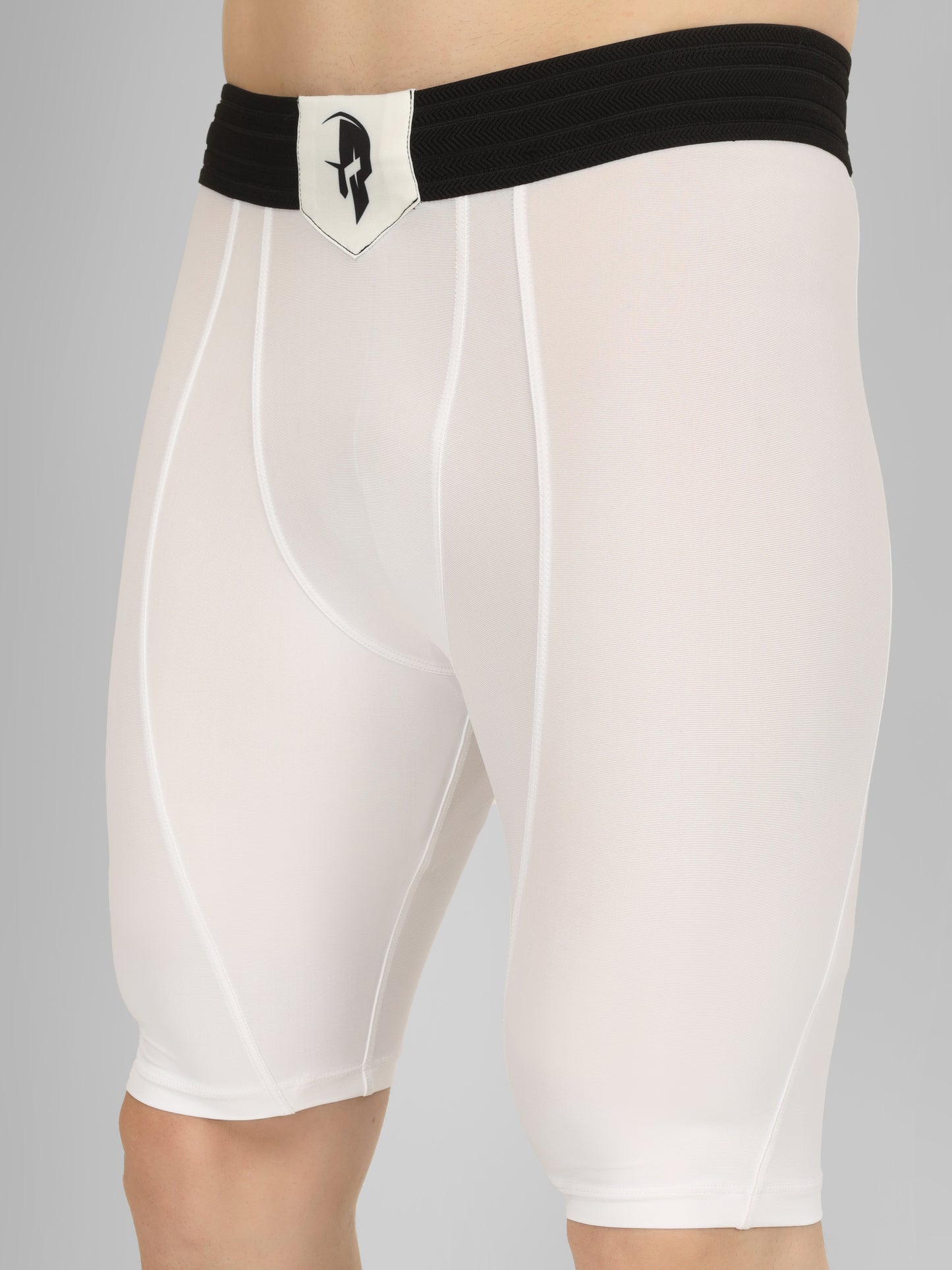 Creed Men's Compression Short - Basic Solid White (Rash Guard)