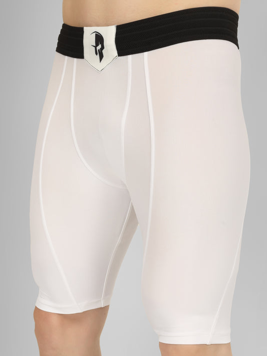 Creed Men's Compression Short - Basic Solid White