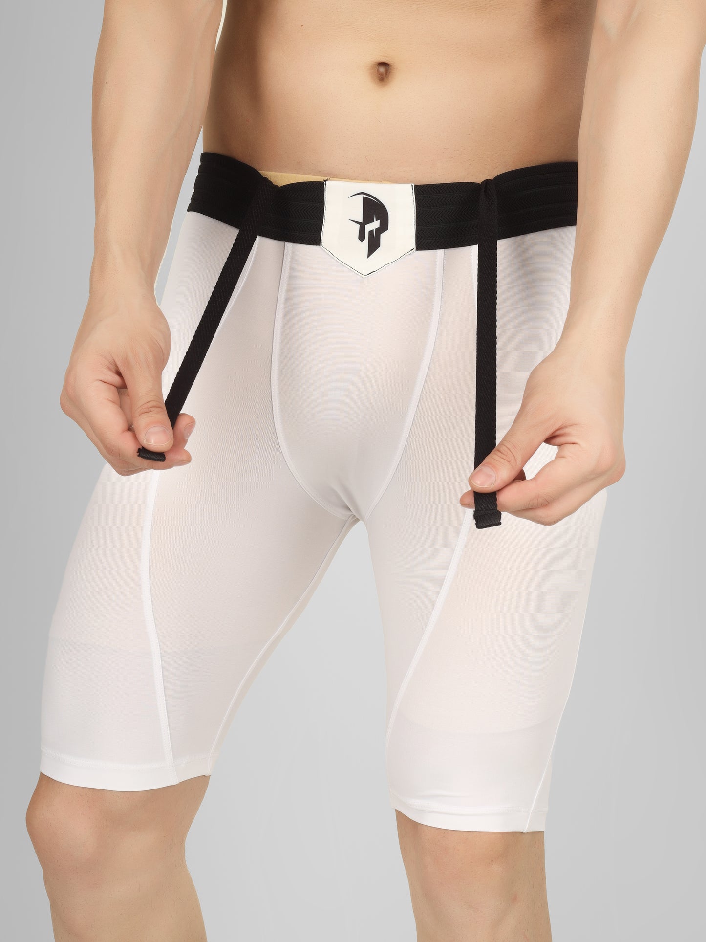 Creed Men's Compression Short - Basic Solid White (Rash Guard)