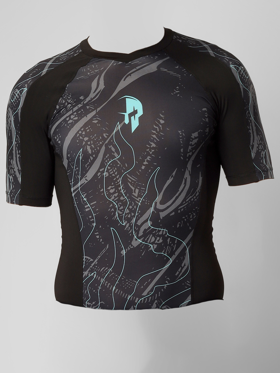 Creed Men's Short Sleeve Compression Top - Leviathan Design (Rash Guard)