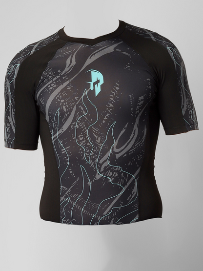 Creed Men's Short Sleeve Compression Top - Leviathan Design (Rash Guard)