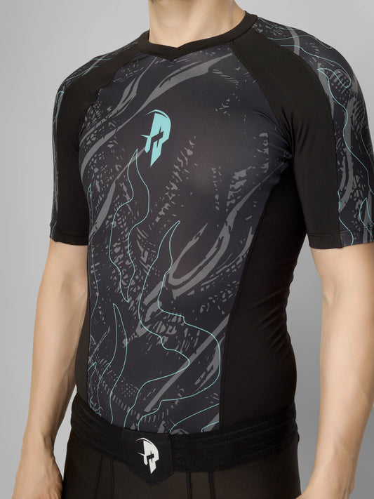 Creed Men's Short Sleeve Compression Top - Leviathan Design