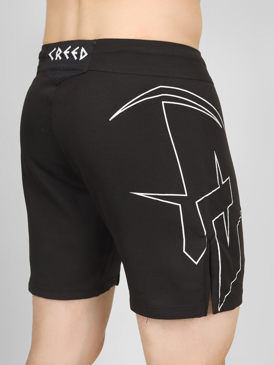 Draco Fight Shorts – Solid Black